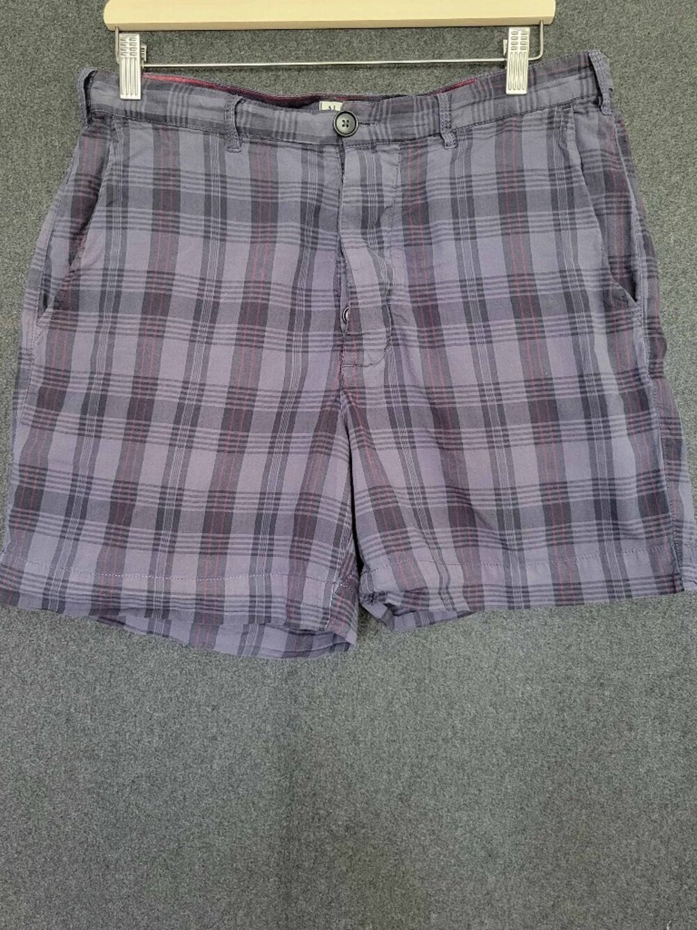 Alex Mill Plaid Checked Flat Front Cotton Shorts Golf Country Club Preppy Men 32